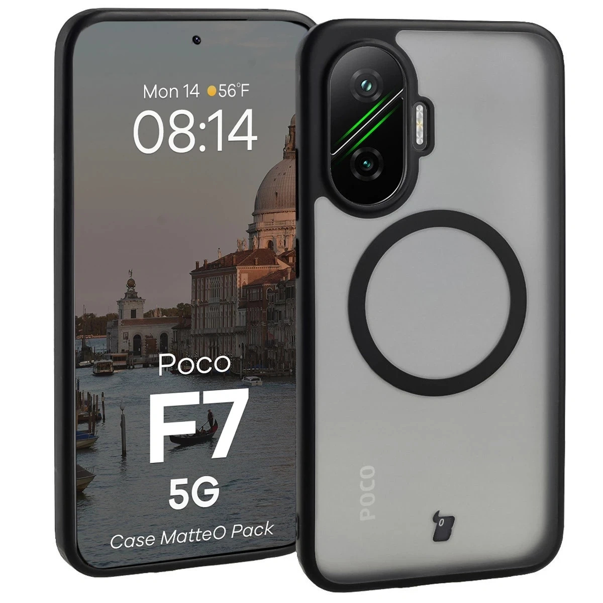 Kryt Bizon MatteO Magnetic Pack Xiaomi POCO F7, smoky black