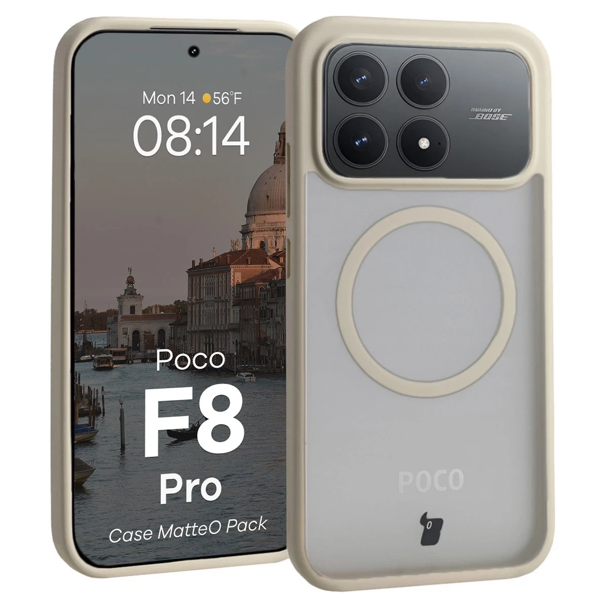 Kryt Bizon MatteO Magnetic Pack Xiaomi POCO F8 Pro, smoky beige