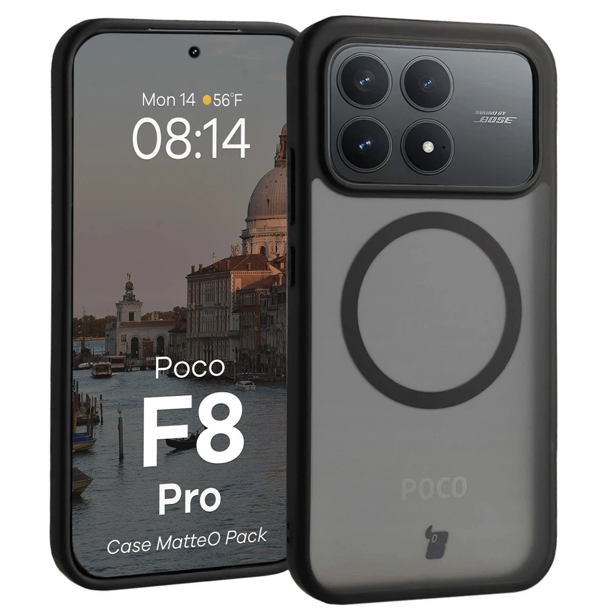 Kryt Bizon MatteO Magnetic Pack Xiaomi POCO F8 Pro, smoky black