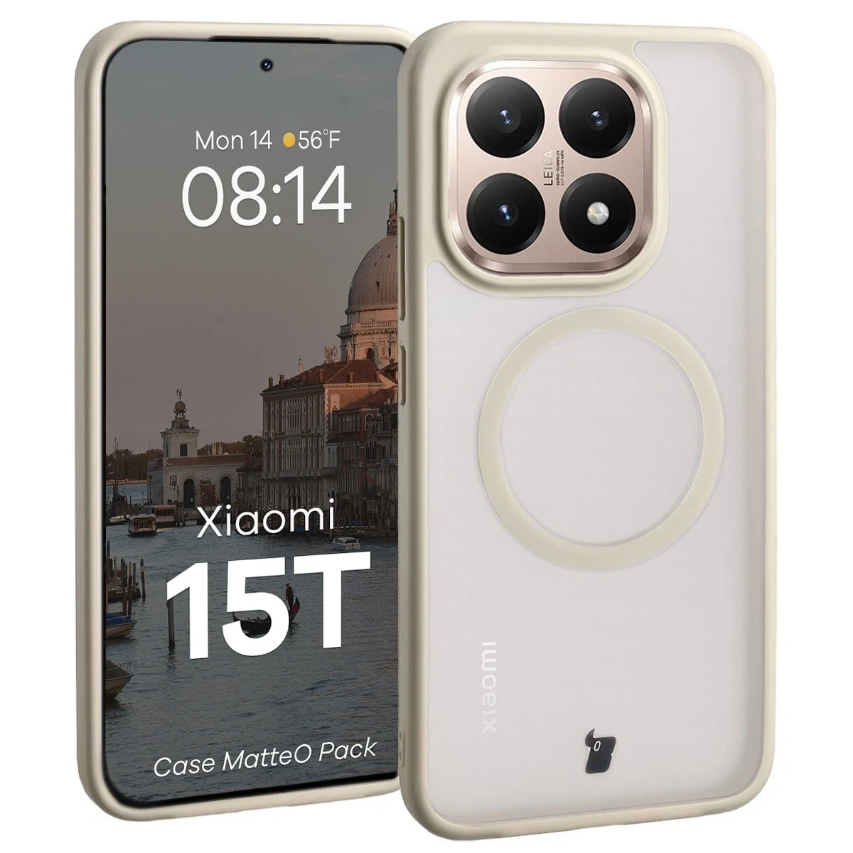 Kryt Bizon MatteO Magnetic Pack Xiaomi 15T, smoky beige