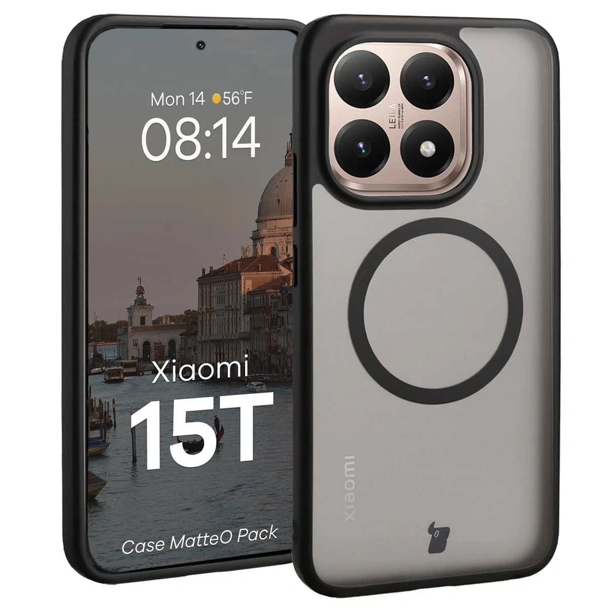 Kryt Bizon MatteO Magnetic Pack Xiaomi 15T, smoky black