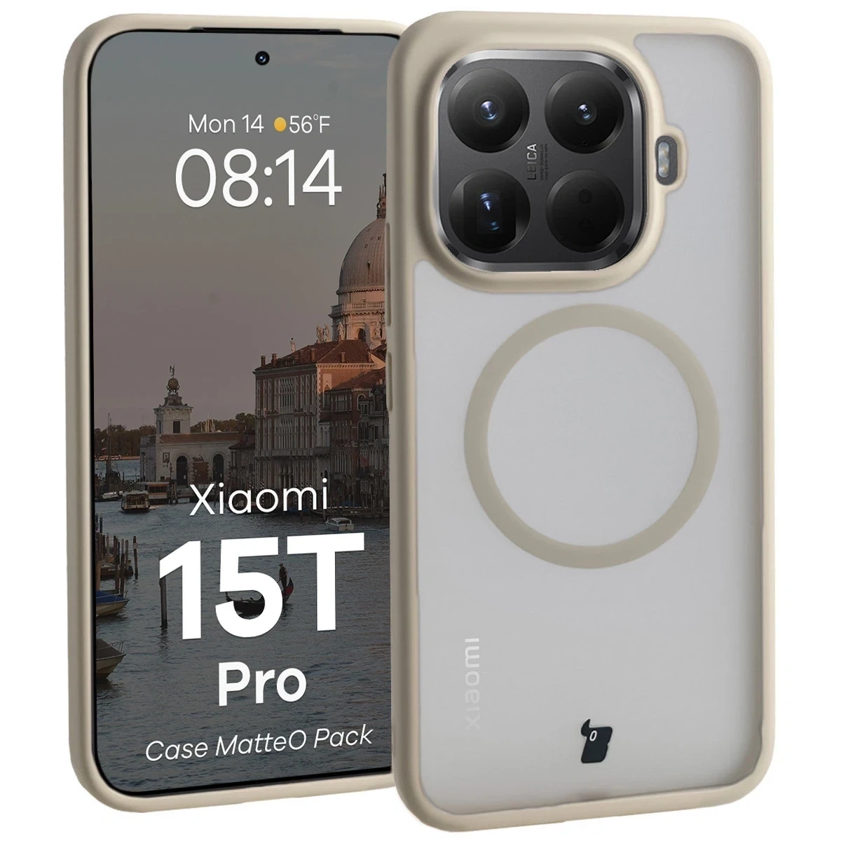Kryt Bizon MatteO Magnetic Pack Xiaomi 15T Pro, smoky beige