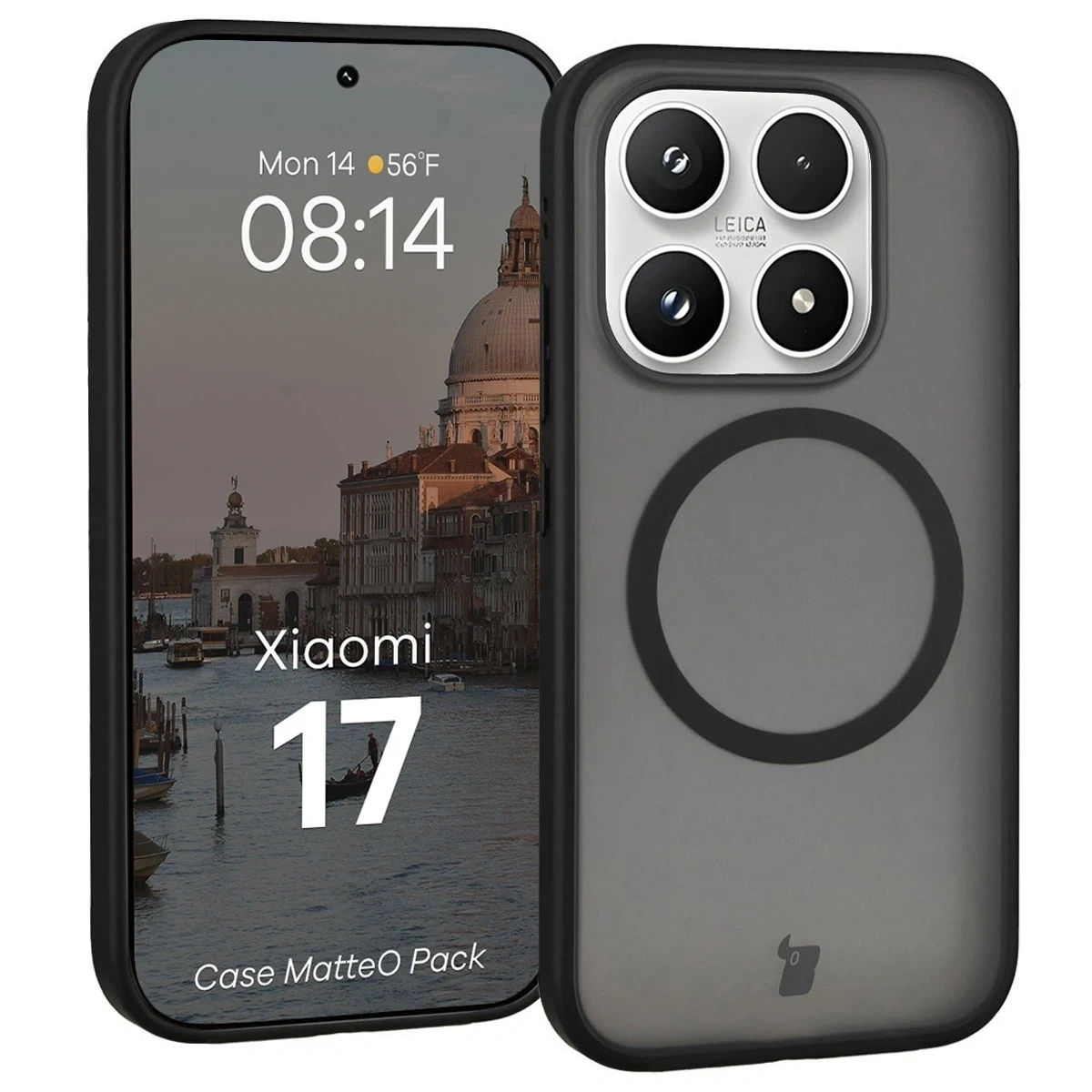 Kryt Bizon MatteO Magnetic Pack Xiaomi 17, smoky black