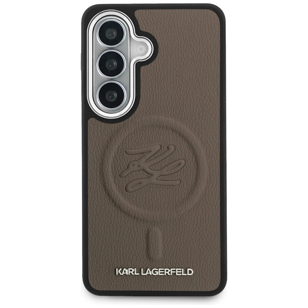Kryt Karl Lagerfeld Embossed Ring Initials MagSafe Samsung Galaxy S26 brown