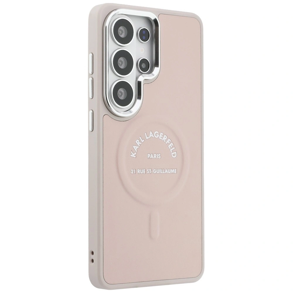 Kryt Karl Lagerfeld Embossed Ring RSG Logo MagSafe Samsung Galaxy S26 Ultra pink