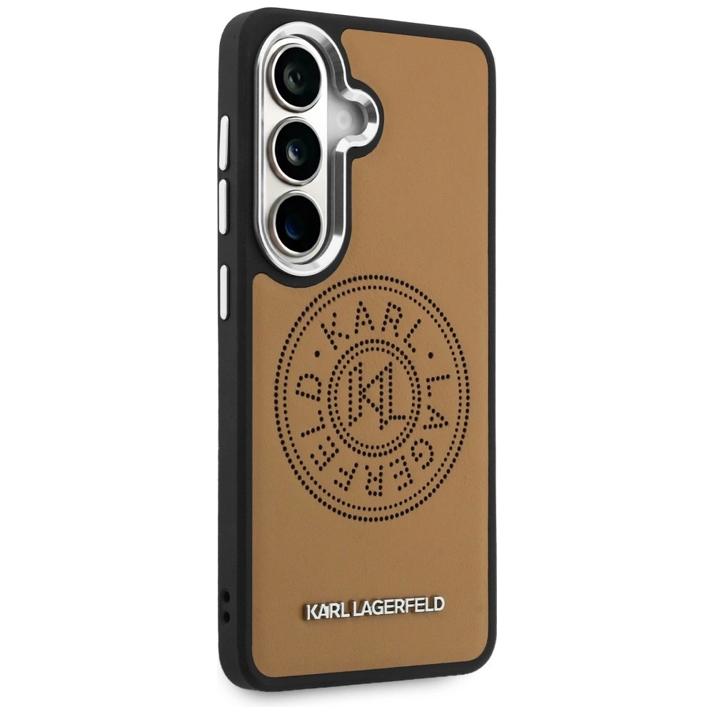 Kryt Karl Lagerfeld Perforated KL MagSafe Samsung Galaxy S26 brown