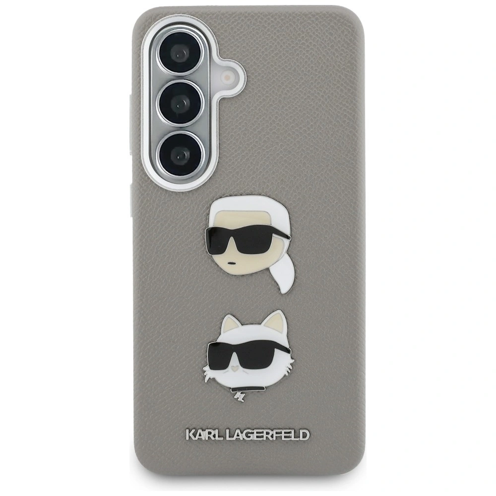 Kryt Karl Lagerfeld Saffiano Double Heads Metal Samsung Galaxy S26 silver