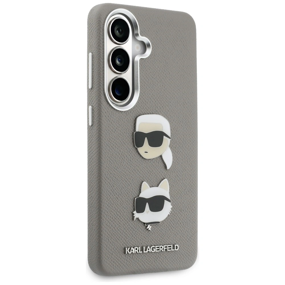 Kryt Karl Lagerfeld Saffiano Double Heads Metal Samsung Galaxy S26 silver