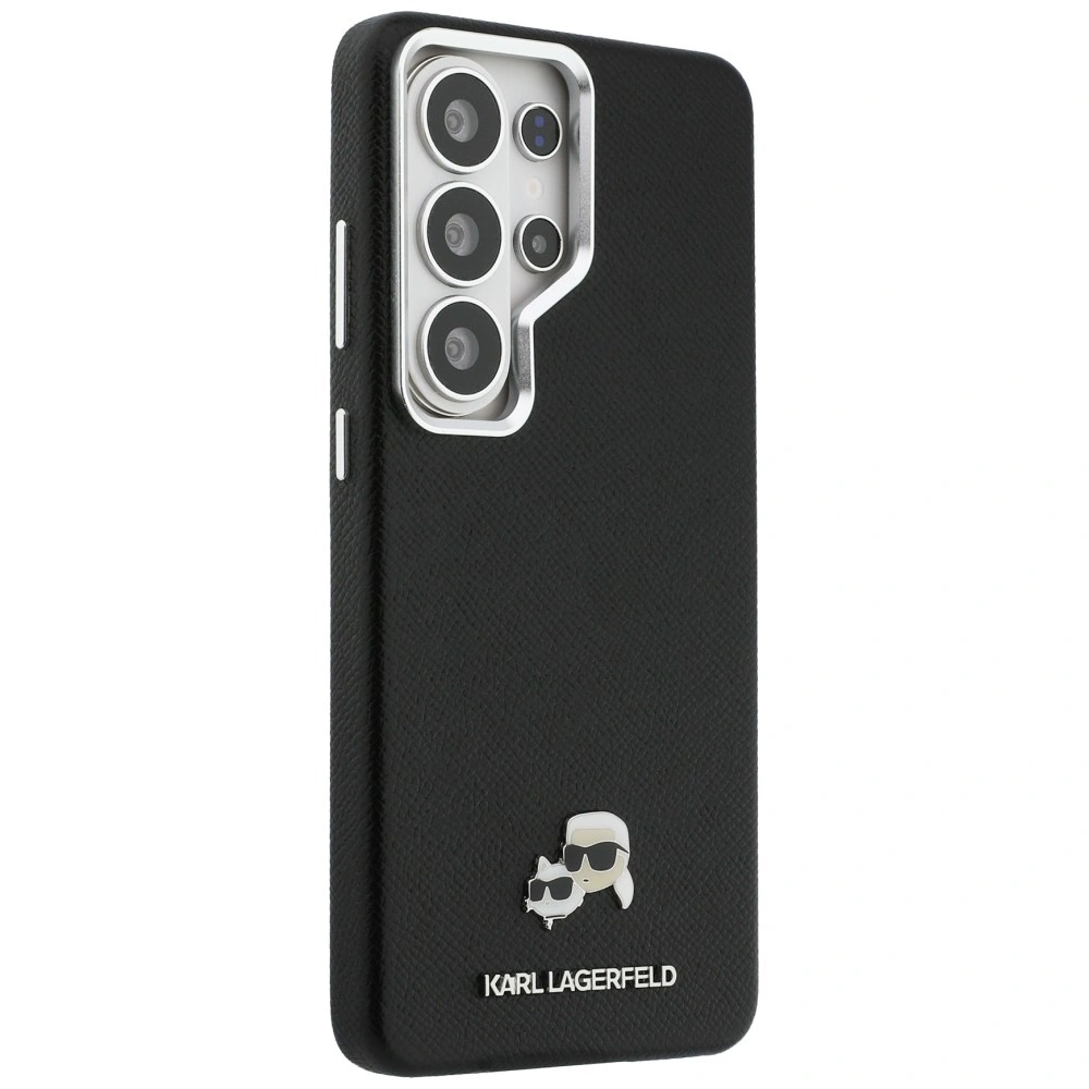 Kryt Karl Lagerfeld Saffiano KC Metal Logo MagSafe Samsung Galaxy S26 Ultra black