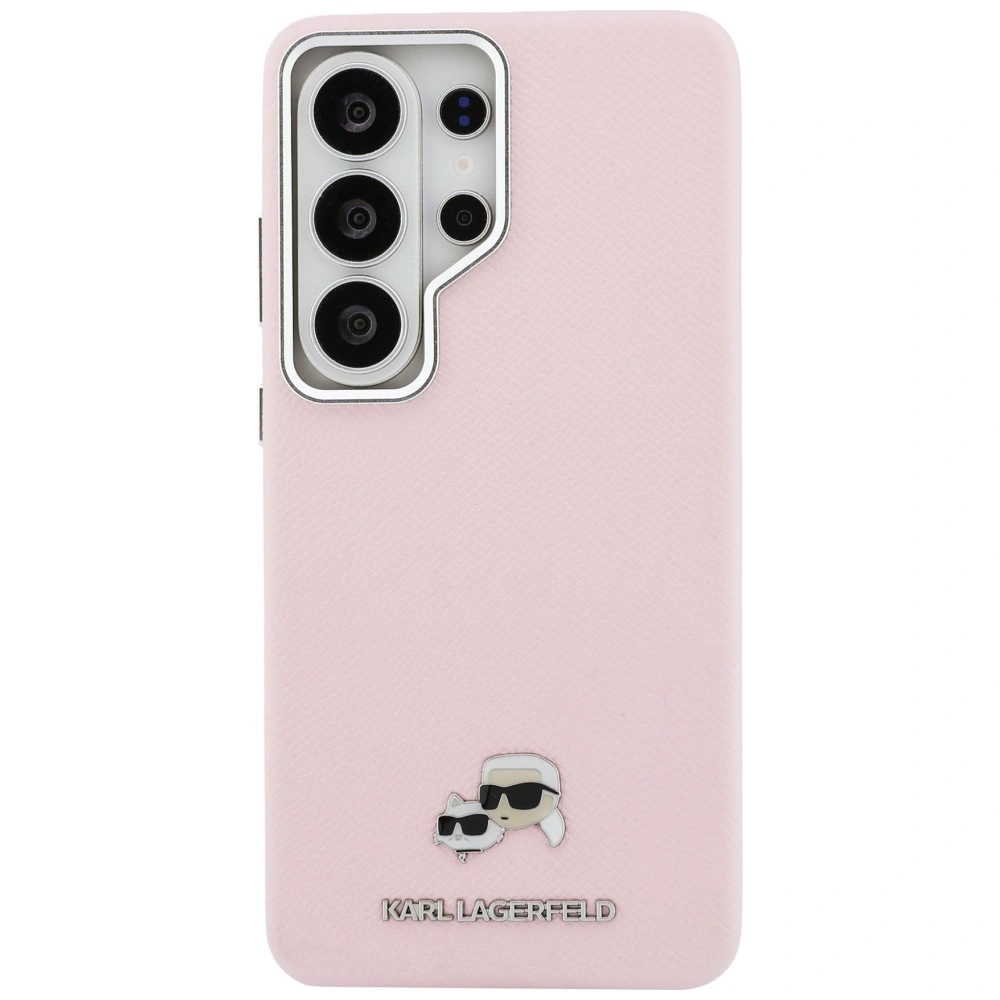 Kryt Karl Lagerfeld Saffiano KC Metal Logo MagSafe Samsung Galaxy S26 Ultra pink