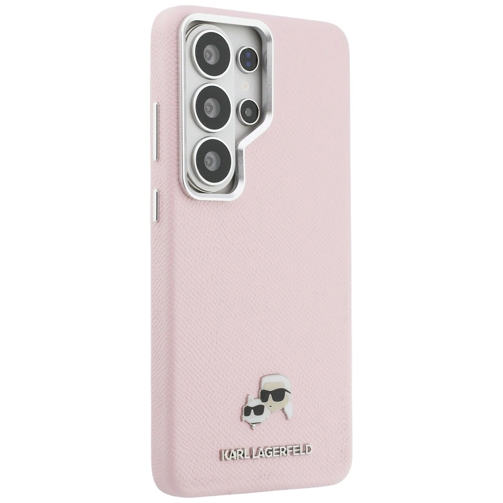 Kryt Karl Lagerfeld Saffiano KC Metal Logo MagSafe Samsung Galaxy S26 Ultra pink