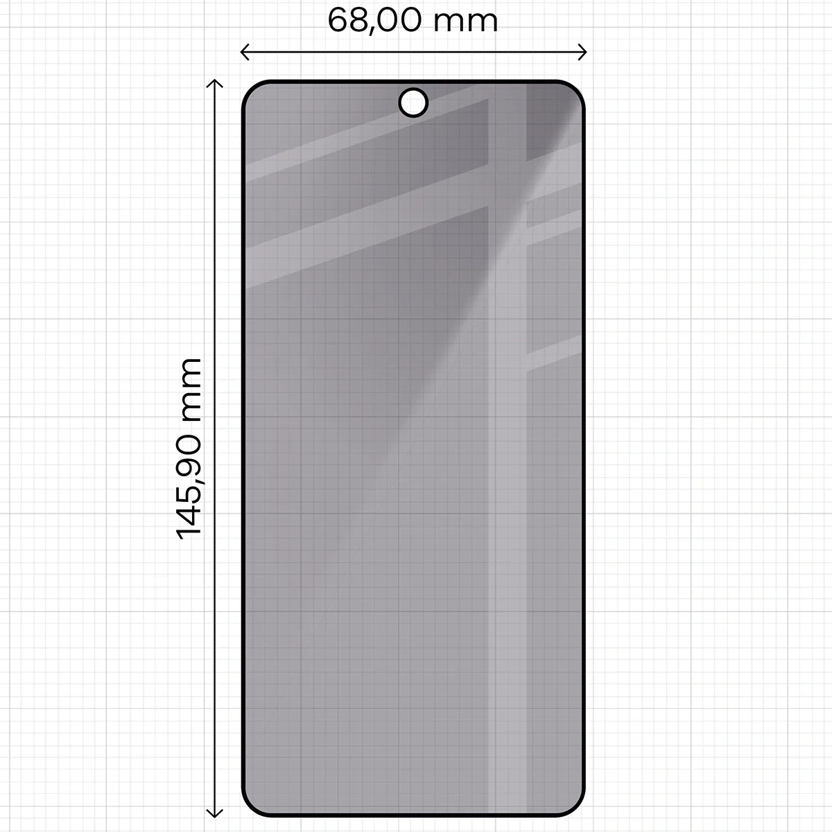 Ochranné sklo Bizon Glass Edge Shadow Duo Samsung Galaxy S26, tinted with a black frame [2 PACK]