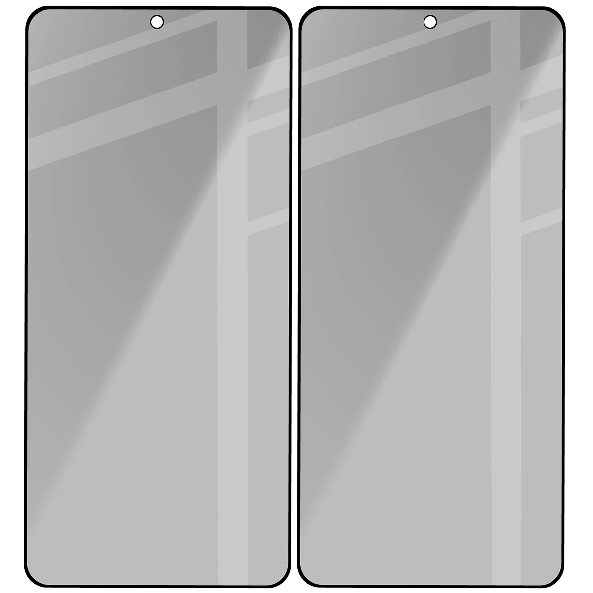 Ochranné sklo Bizon Glass Edge Shadow Duo Samsung Galaxy S26+ Plus / S25 Edge, tinted with a black frame [2 PACK]