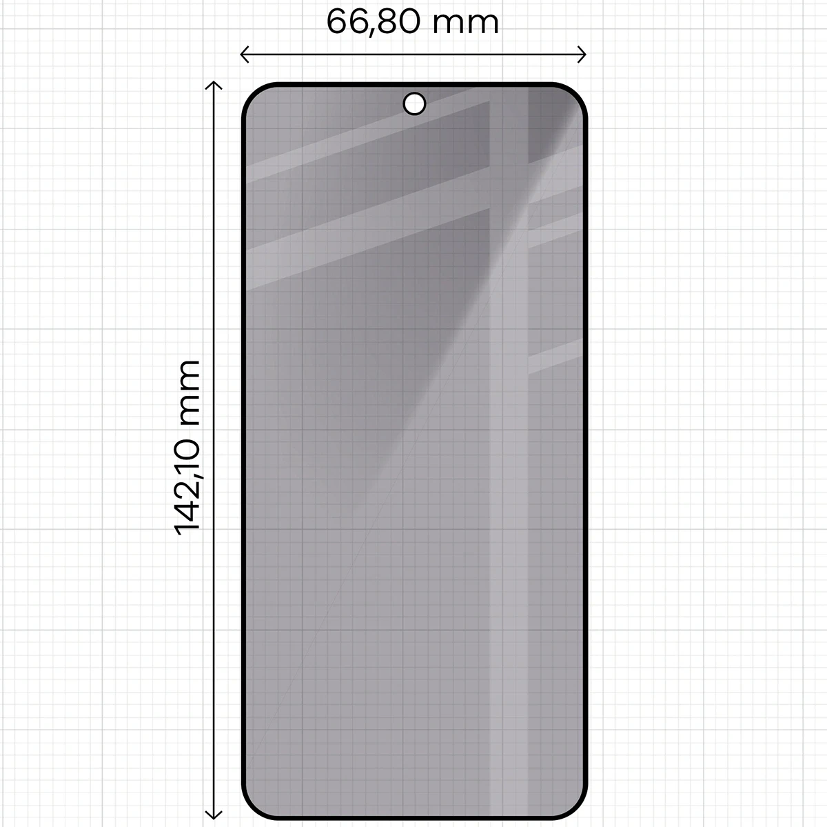 Ochranné sklo Bizon Glass Edge Shadow Duo Samsung Galaxy S23, tinted with a black frame [2 PACK]