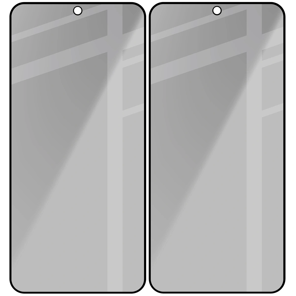 Ochranné sklo Bizon Glass Edge Shadow Duo Samsung Galaxy S23, tinted with a black frame [2 PACK]