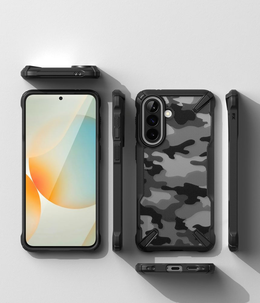 Kryt Ringke Fusion-X Samsung Galaxy A57 5G Camo Black