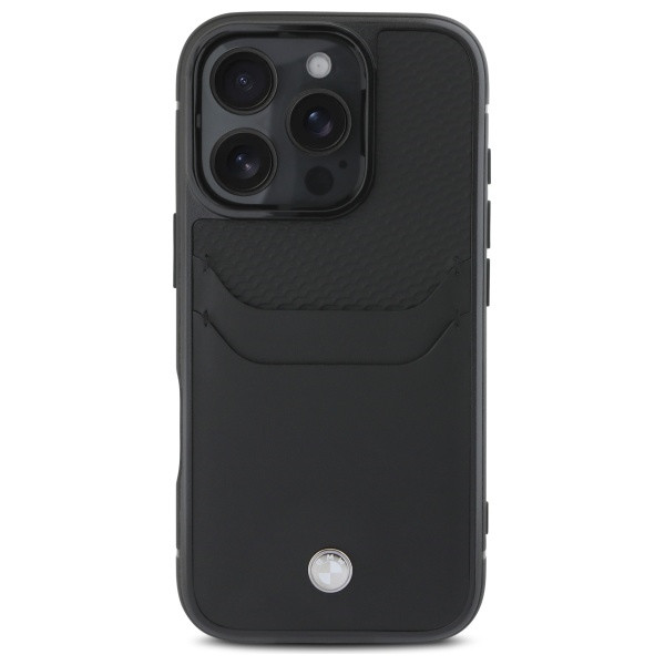 Kryt BMW Apple iPhone 16 Pro Max hardcase Sign Leather Cardslot black