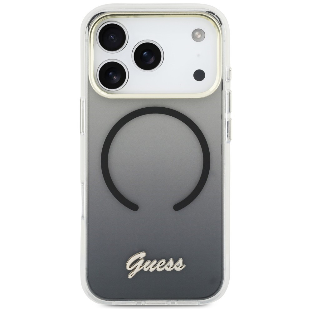 Kryt Guess IML Gradient Script Metal MagSafe Apple iPhone 17 Pro black