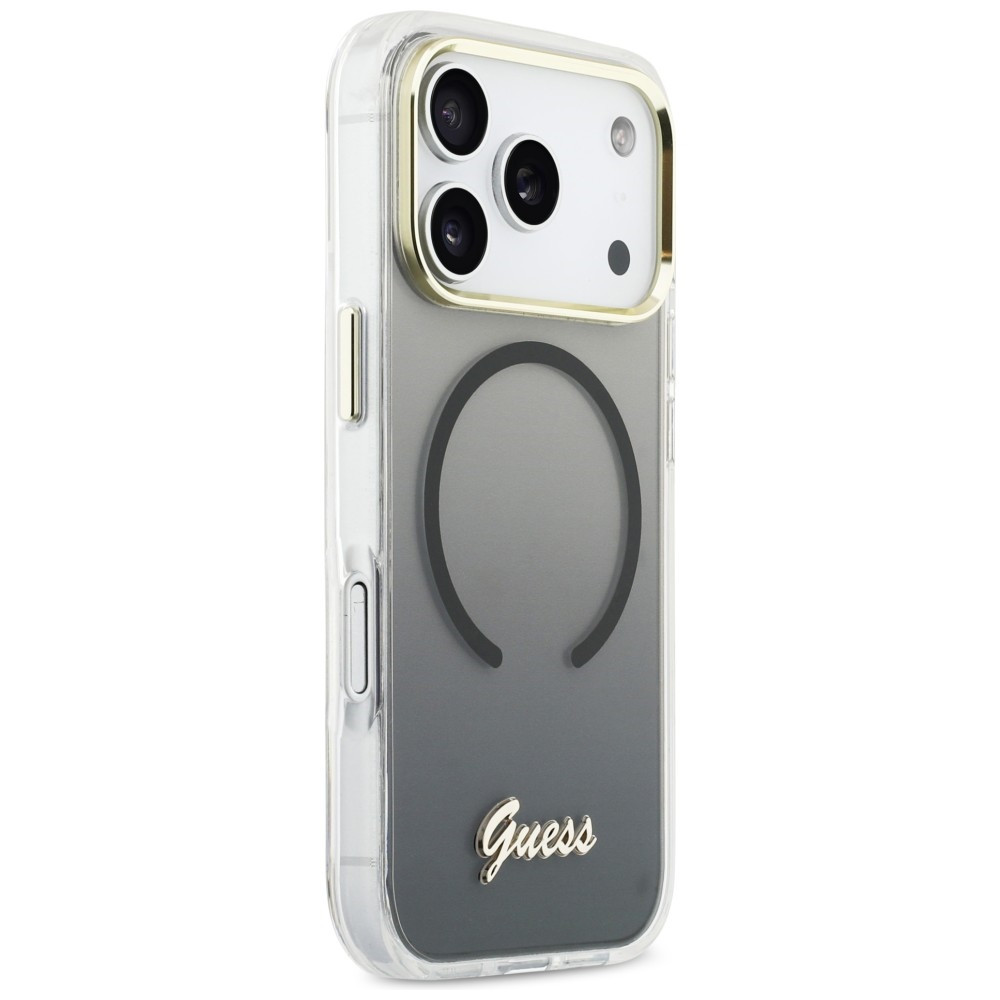 Kryt Guess IML Gradient Script Metal MagSafe Apple iPhone 17 Pro black