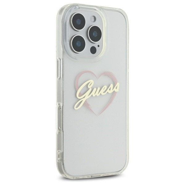Kryt Guess Apple iPhone 16 Pro hardcase IML Heart clear