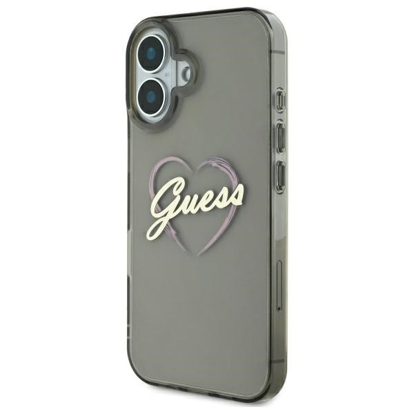 Kryt Guess Apple iPhone 16 hardcase IML Heart black