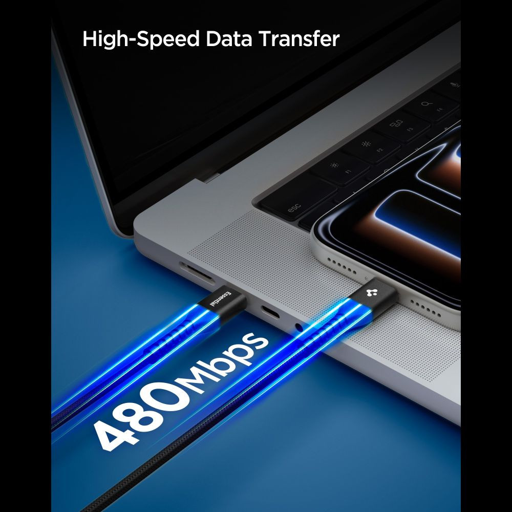 Spigen EB10010CCA Essential USB-C / USB-C Cable 100W 100cm Black