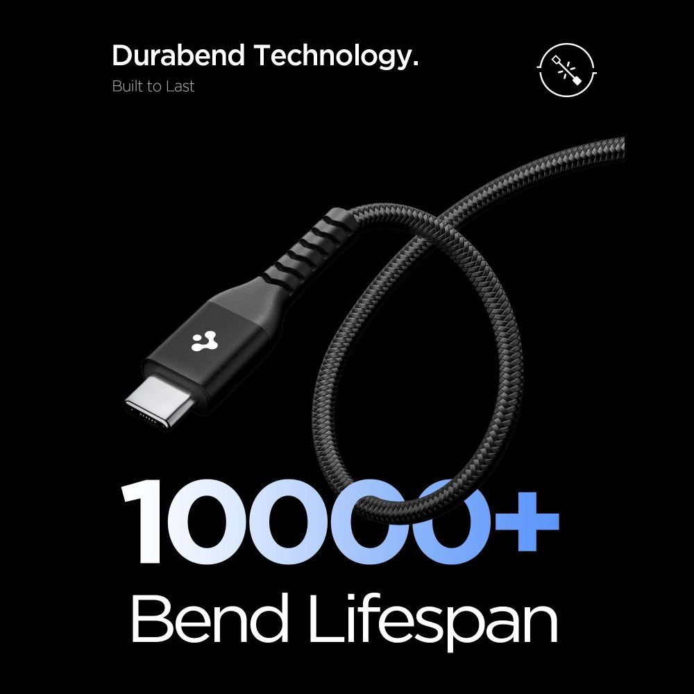 Spigen EB10010CCA Essential USB-C / USB-C Cable 100W 100cm Black