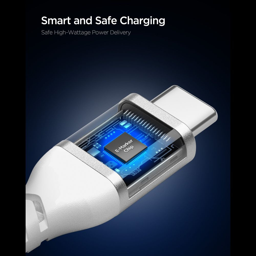 Spigen EB10010CCA Essential USB-C / USB-C Cable 100W 100cm White