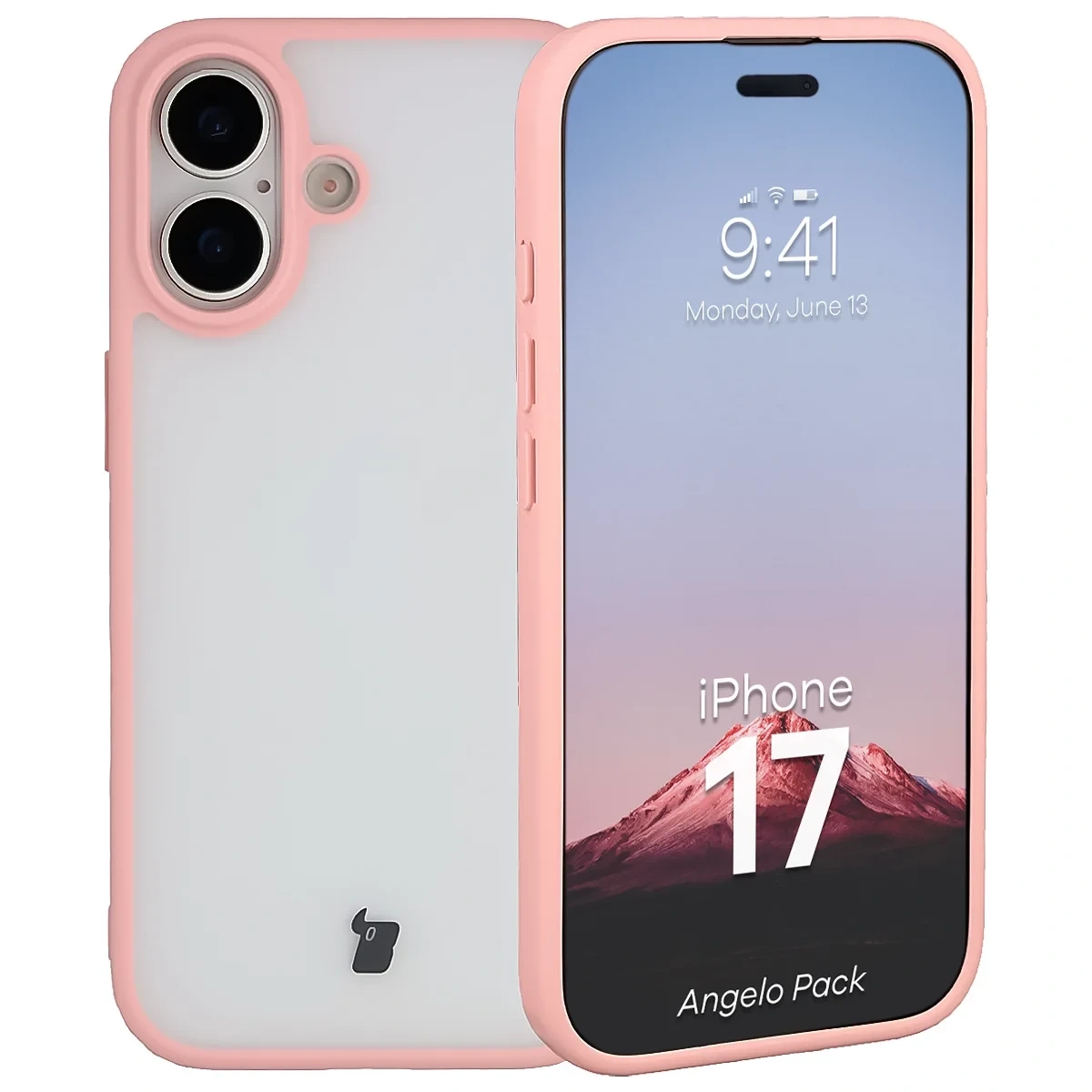 Kryt Bizon Angelo Pack Apple iPhone 17, smoky with a light pink frame