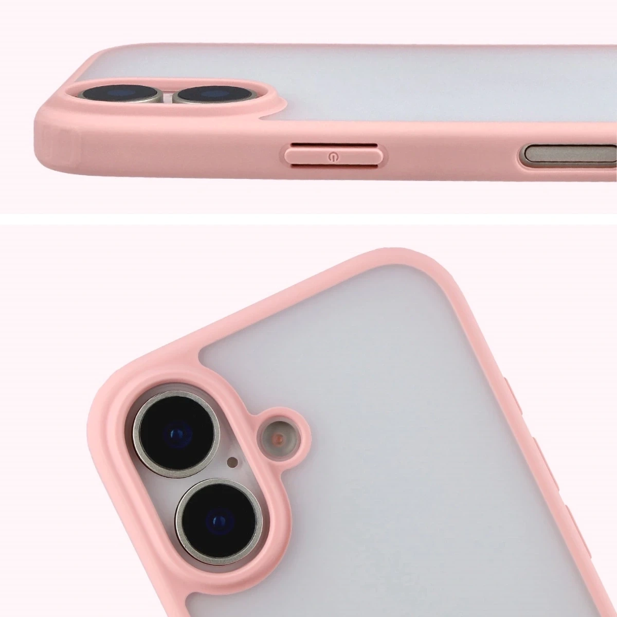 Kryt Bizon Angelo Pack Apple iPhone 17, smoky with a light pink frame
