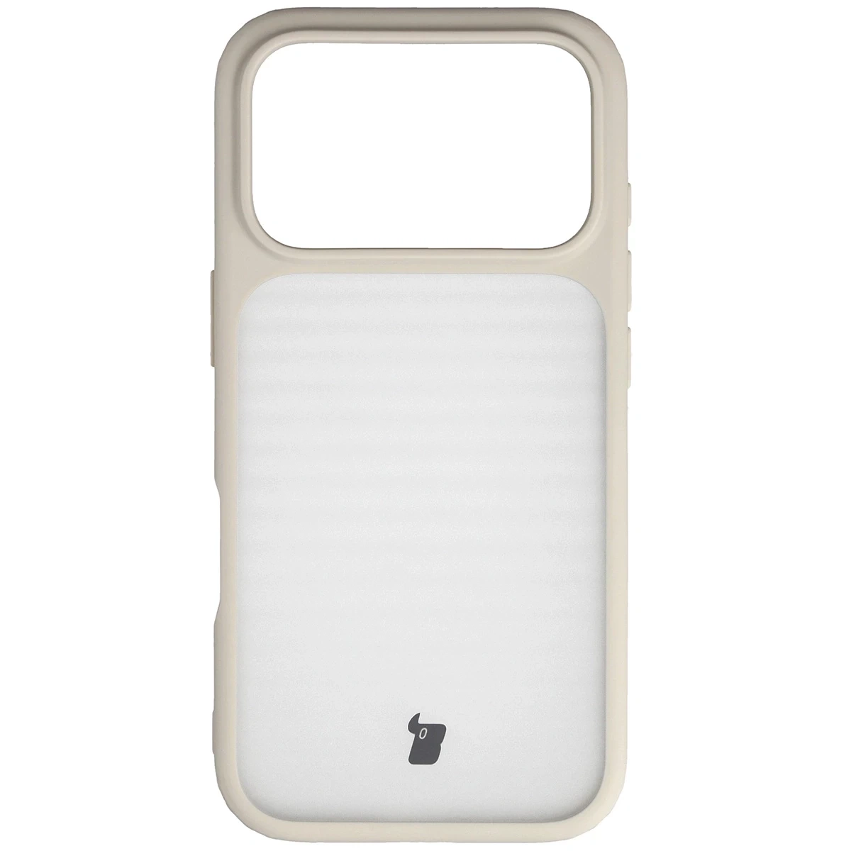 Kryt Bizon Angelo Pack Apple iPhone 17 Pro, smoky with a beige frame