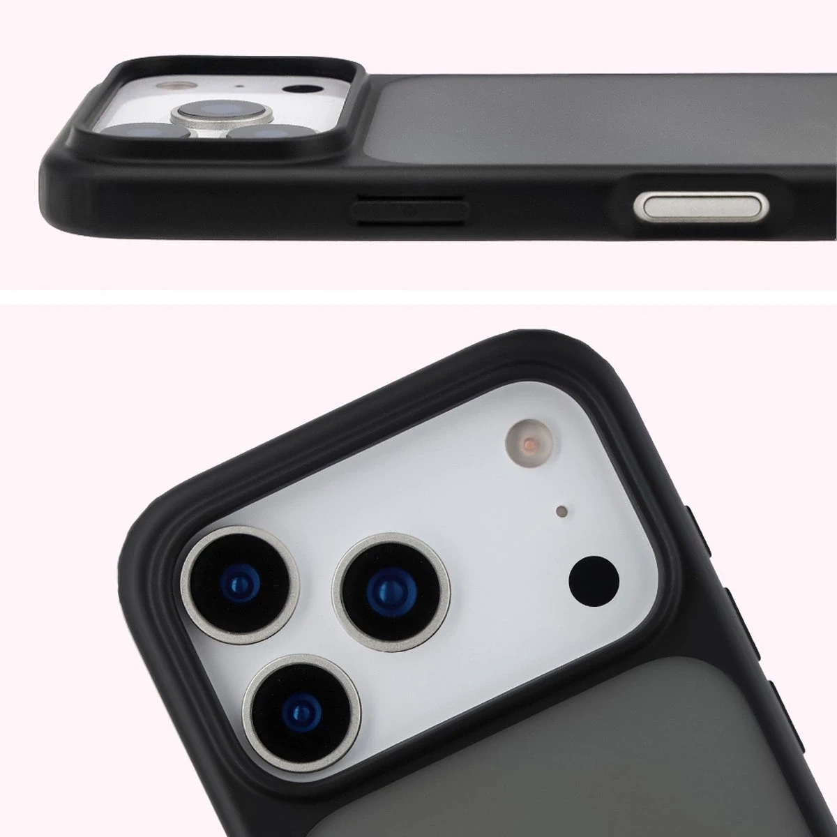 Kryt Bizon Angelo Pack Apple iPhone 17 Pro, smoked with a black frame