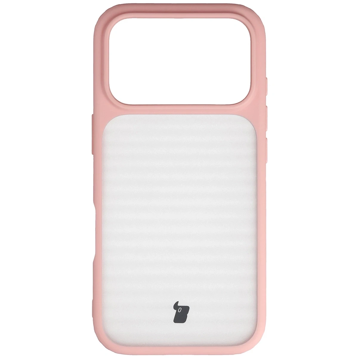 Kryt Bizon Angelo Pack Apple iPhone 17 Pro, smoky with a light pink frame
