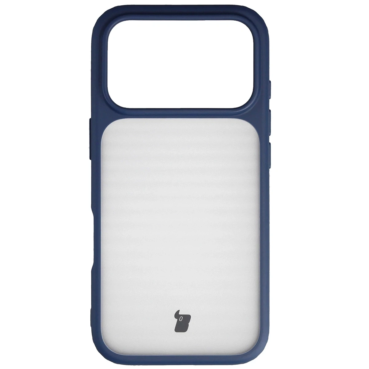 Kryt Bizon Angelo Pack Apple iPhone 17 Pro, smoked with a blue frame