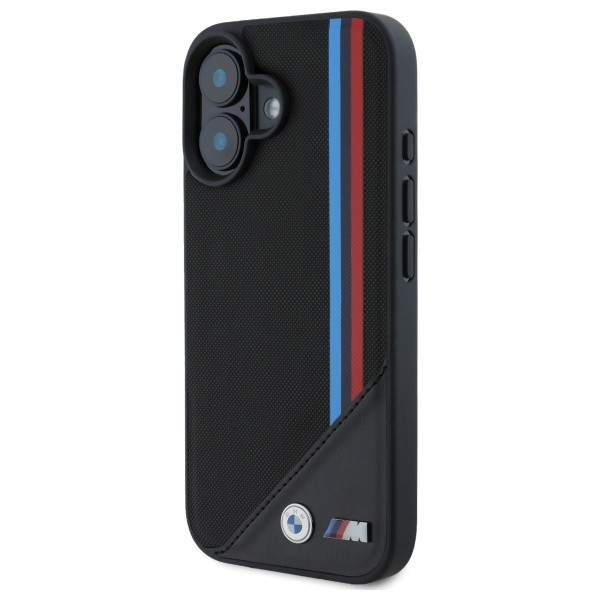 Kryt BMW Apple iPhone 16 hardcase M Meshed Tricolor Stripes MagSafe black