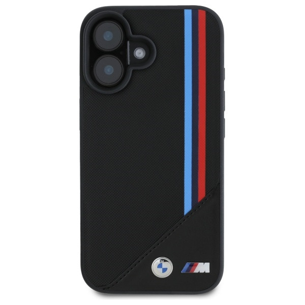 Kryt BMW Apple iPhone 16 hardcase M Meshed Tricolor Stripes MagSafe black