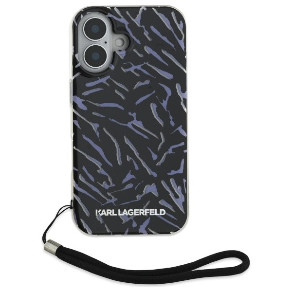 Kryt Karl Lagerfeld Apple iPhone 16 Zebra With Cord purple