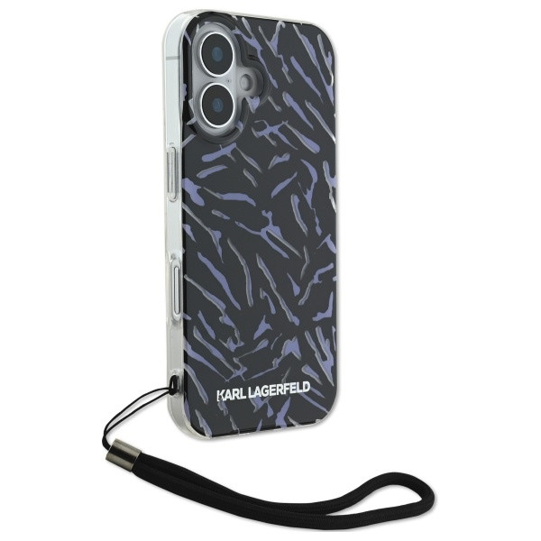 Kryt Karl Lagerfeld Apple iPhone 16 Zebra With Cord purple
