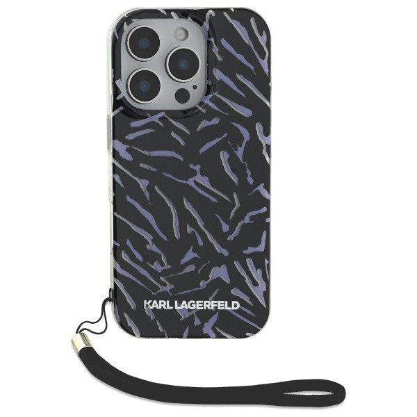 Kryt Karl Lagerfeld Apple iPhone 16 Pro Max Zebra With Cord purple