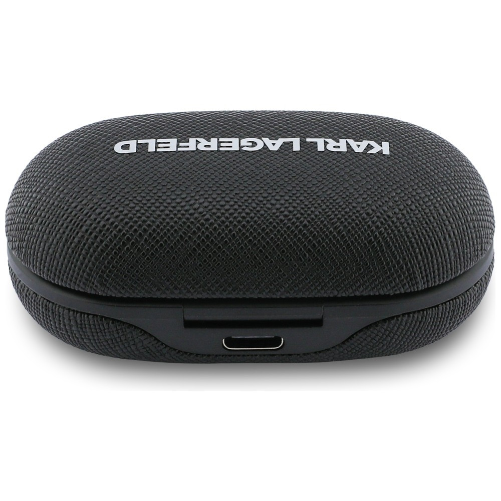 Sluchátka Karl Lagerfeld Saffiano Logo Wireless in-ear  TWS ENC black