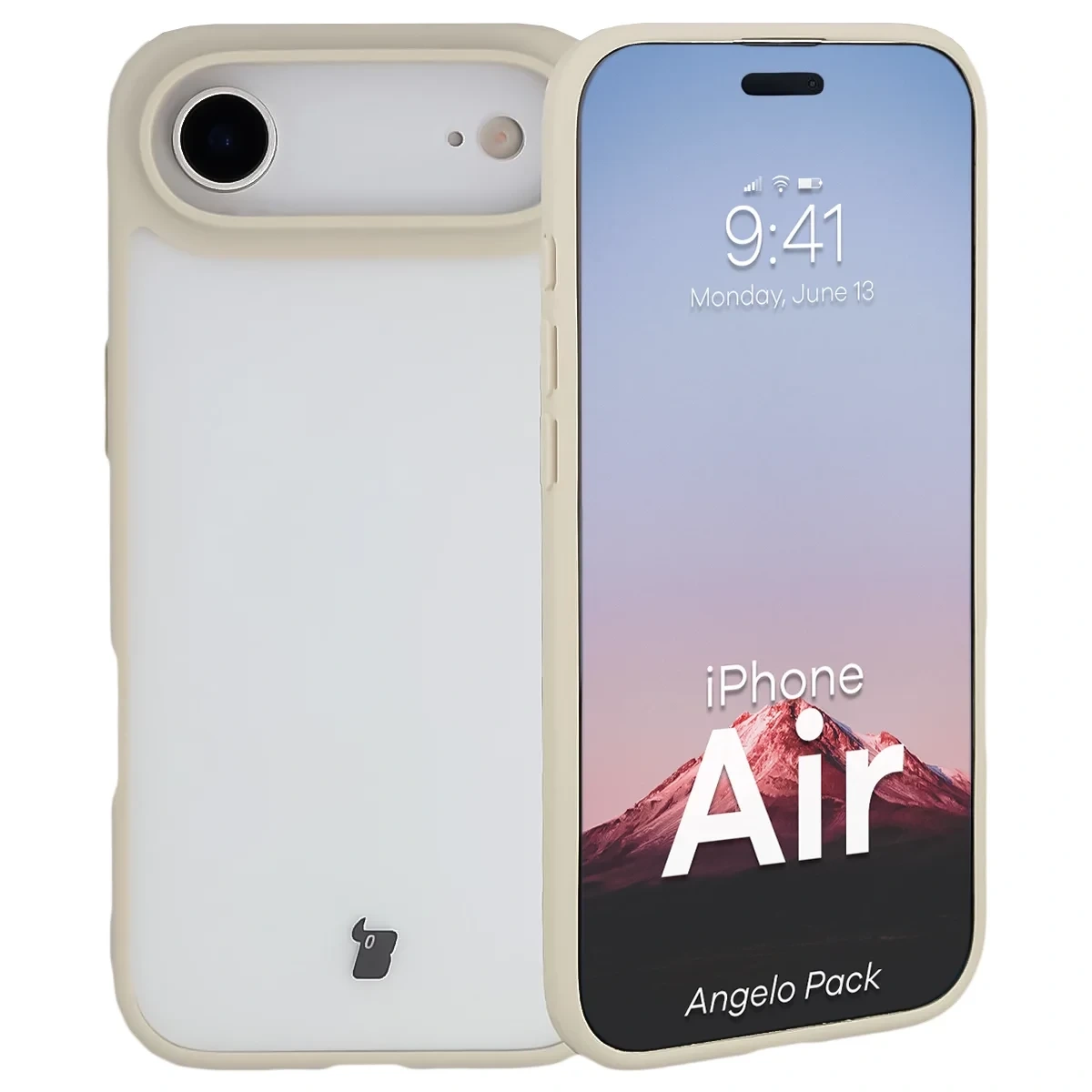 Kryt Bizon Angelo Pack Apple iPhone Air, smoky with a beige frame