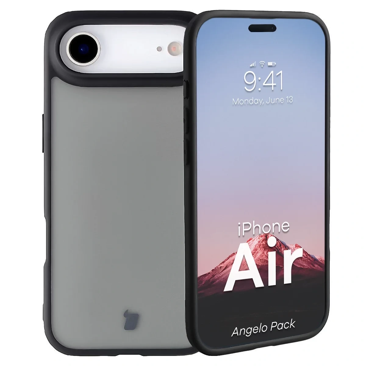 Kryt Bizon Angelo Pack Apple iPhone Air, smoked with a black frame