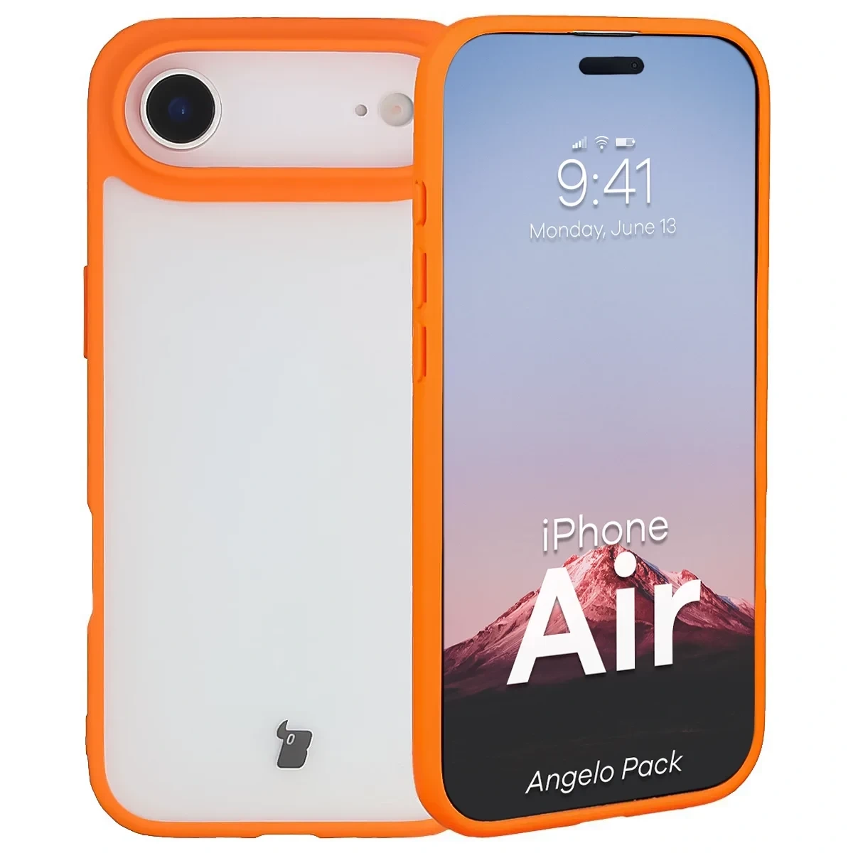 Kryt Bizon Angelo Pack Apple iPhone Air, smoked with an orange frame