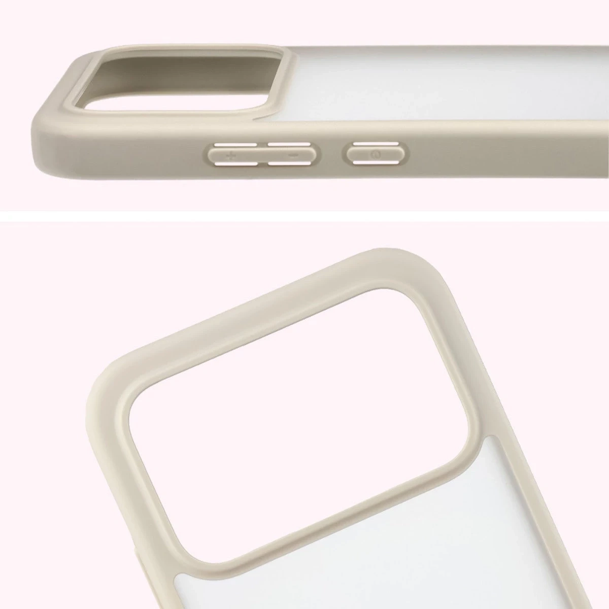 Kryt Bizon Angelo Pack Xiaomi POCO F8 Pro, smoky with a beige frame