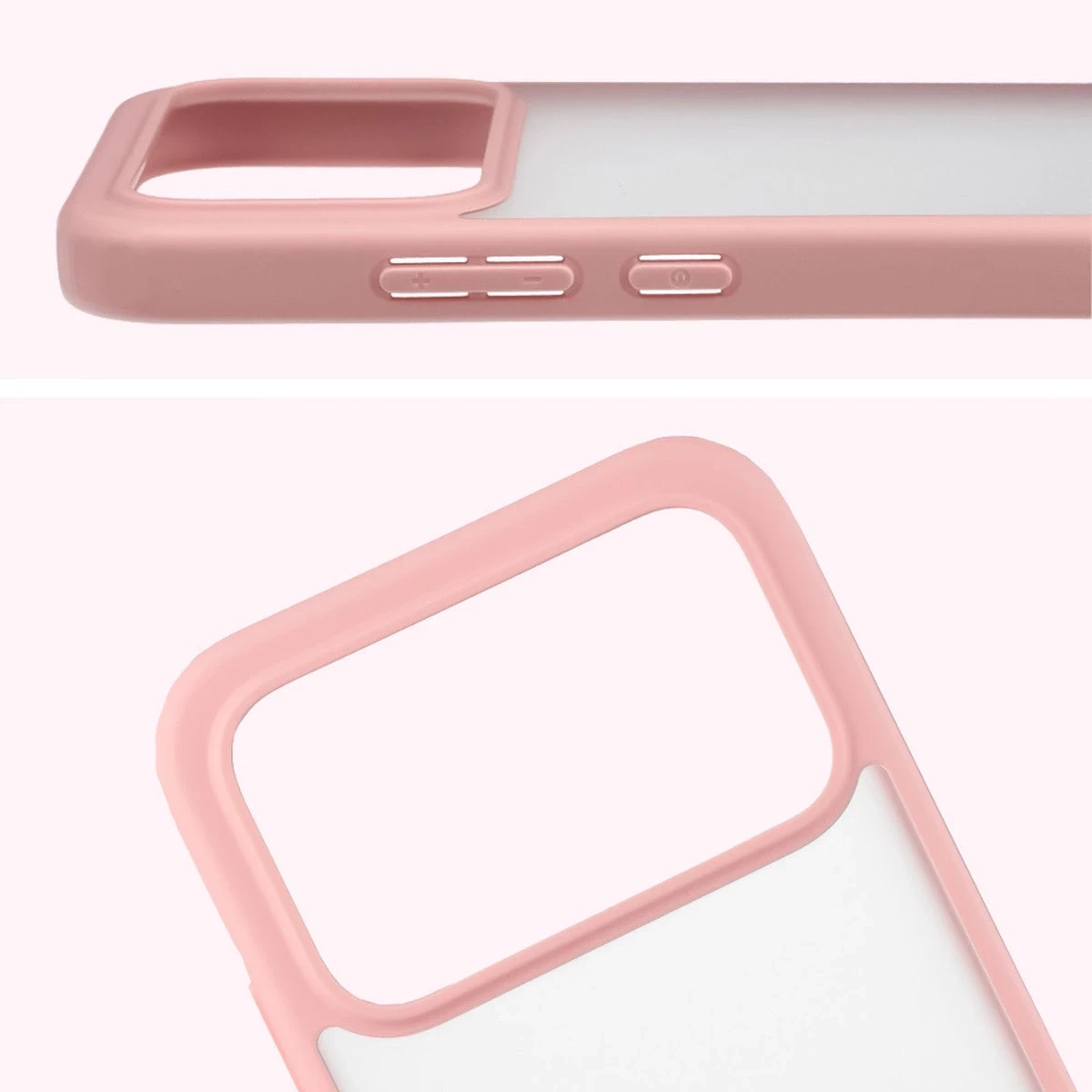 Kryt Bizon Angelo Pack Xiaomi POCO F8 Pro, smoky with a light pink frame