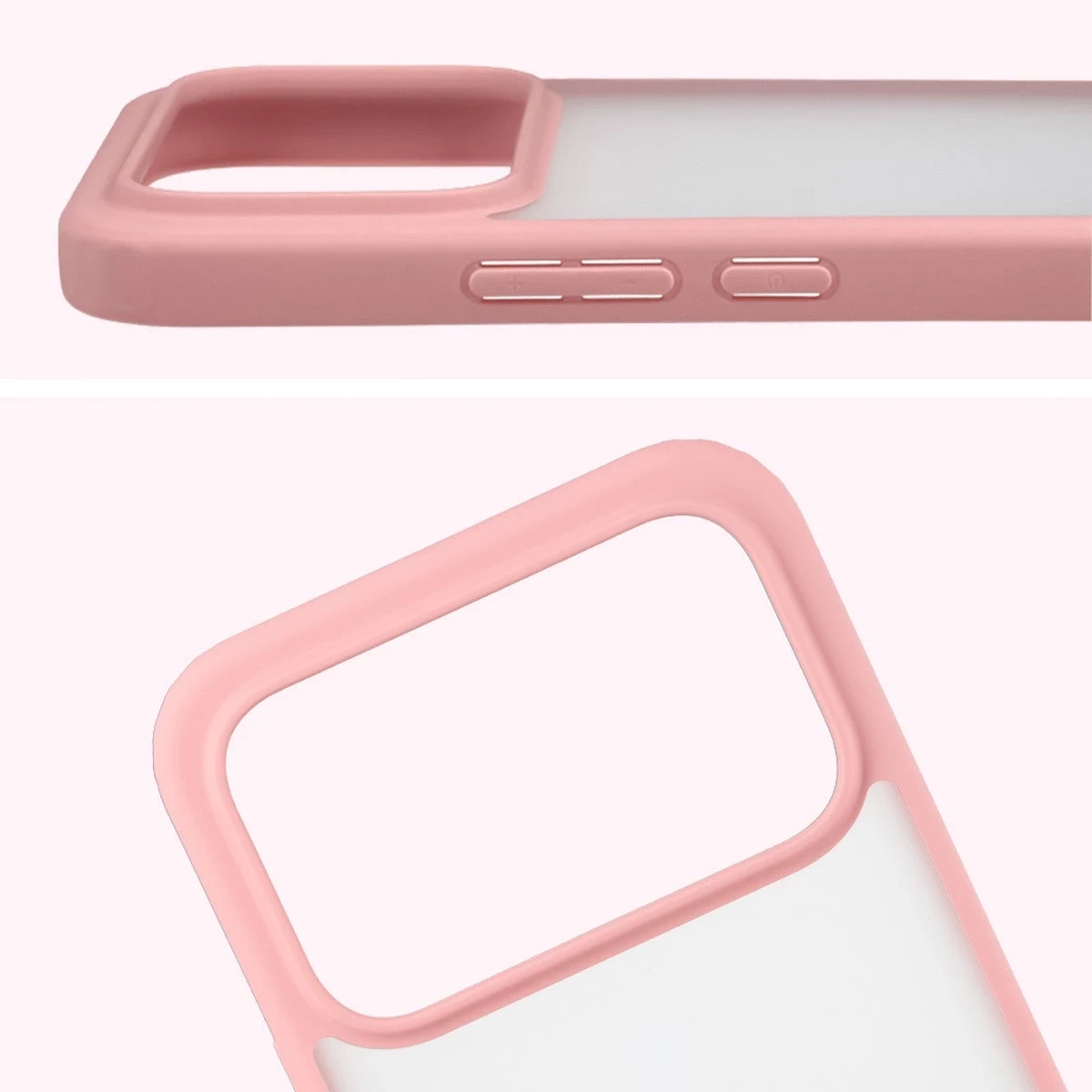 Kryt Bizon Angelo Pack Xiaomi POCO F8 Ultra, smoky with a light pink frame