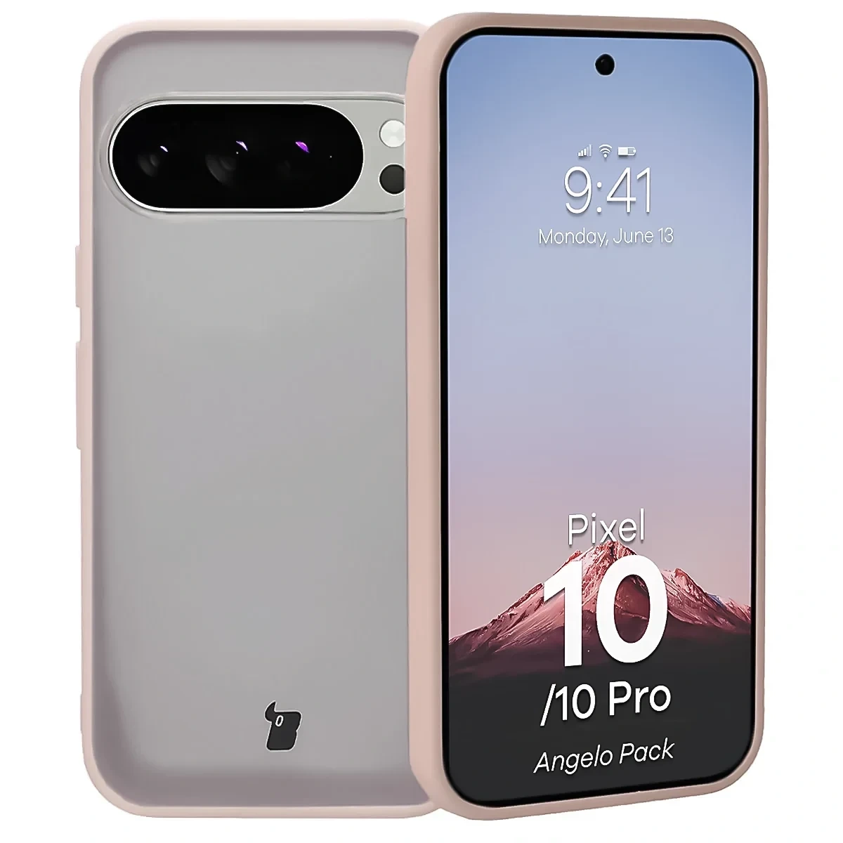 Kryt Bizon Angelo Pack Google Pixel 10 / 10 Pro, smoky with a pink frame