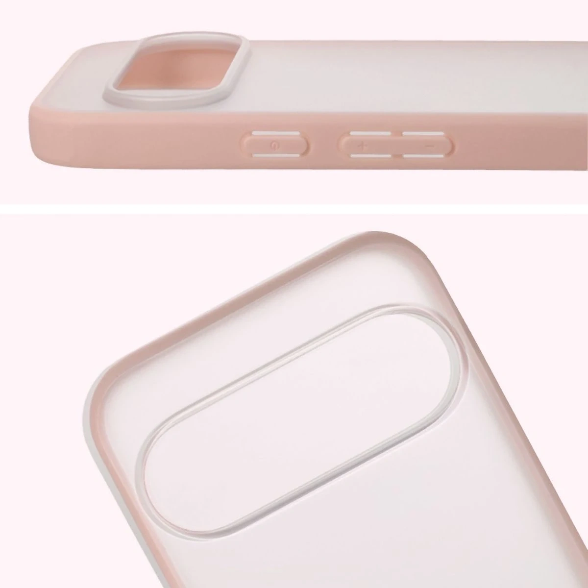 Kryt Bizon Angelo Pack Google Pixel 10 / 10 Pro, smoky with a pink frame