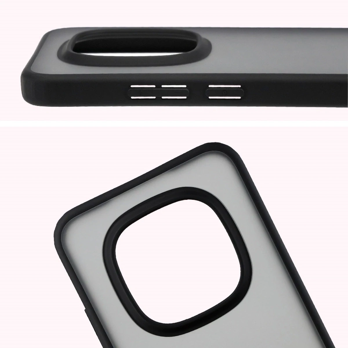 Kryt Bizon Angelo Pack Xiaomi Redmi Note 15 Pro 5G, smoked with a black frame