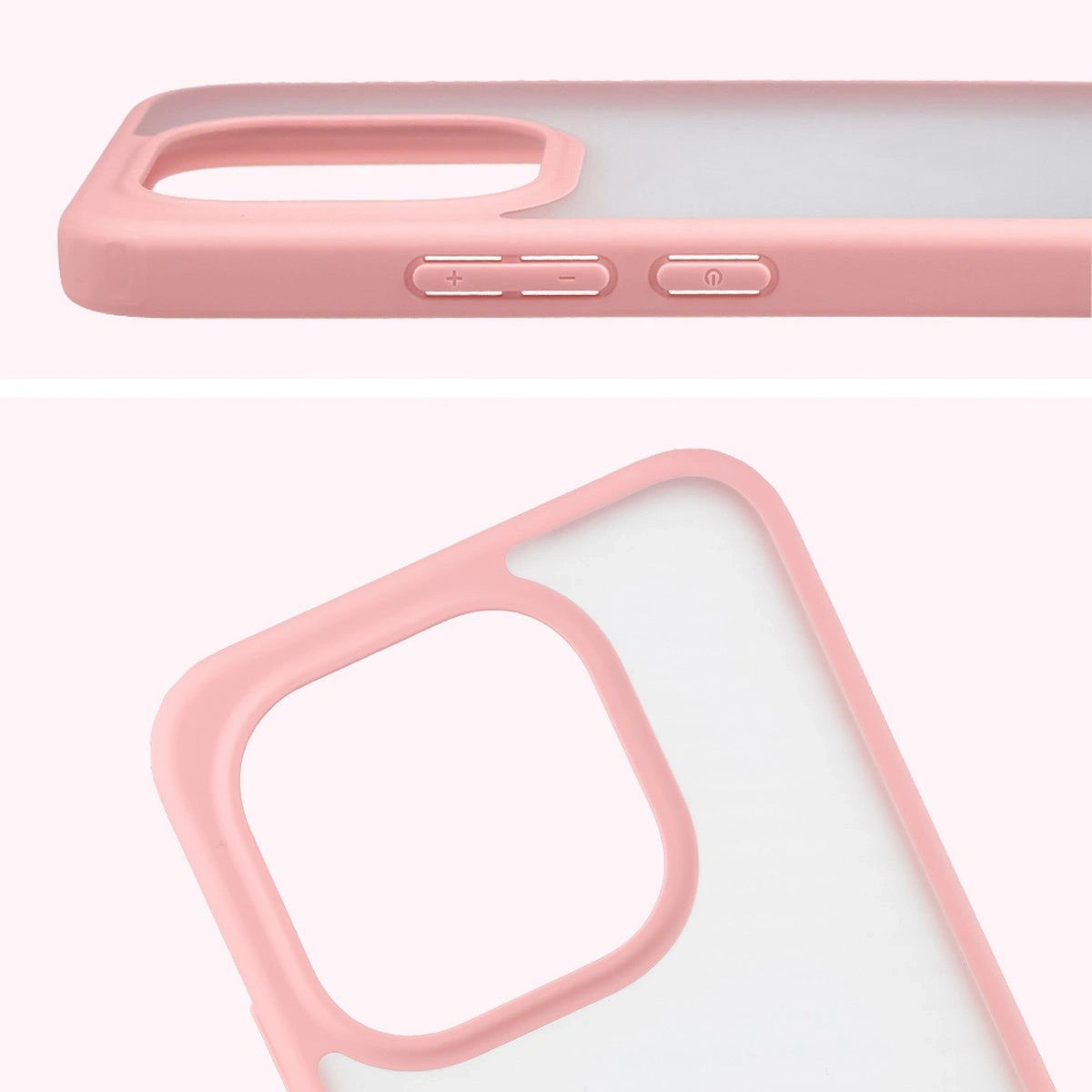 Kryt Bizon Angelo Pack Xiaomi 15T, smoky with a light pink frame